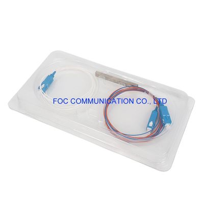 FTTH নেটওয়ার্কের জন্য কম ক্ষতি এবং নির্ভরযোগ্য 1x2 SM PLC Splitter মিনি টিউব টাইপ