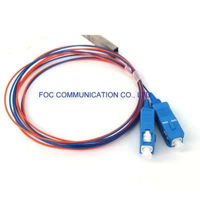 FTTH নেটওয়ার্কের জন্য কম ক্ষতি এবং নির্ভরযোগ্য 1x2 SM PLC Splitter মিনি টিউব টাইপ