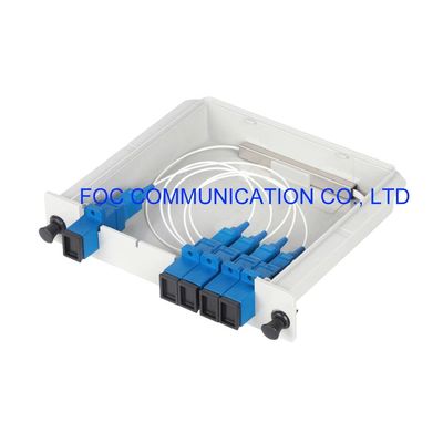 উচ্চ অভিন্নতা 1 × 4 কম PDL PLC ফাইবার ক্যাসেট SC UPC 1260nm