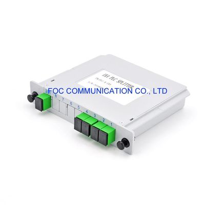 FTTX সিস্টেম DWDM CWDM ফাইবার পিএলসি ক্যাসেট SC APC 1 × 4 Plc Splitter