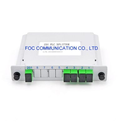 FTTX সিস্টেম DWDM CWDM ফাইবার পিএলসি ক্যাসেট SC APC 1 × 4 Plc Splitter