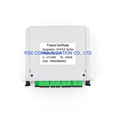 CATV 1650nm 1 × 8 PLC Splitter ক্যাসেট SC APC PON FTTX নেটওয়ার্ক