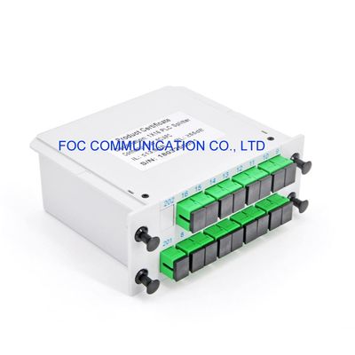 PON FTTX 1650nm Fiber PLC Splitter SC APC 1 × 16 কম সন্নিবেশ ক্ষতি