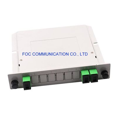 PON CATV নেটওয়ার্কের জন্য SC APC 1 × 2 PLC Splitter 650nm Rack Mountable