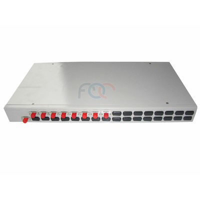 FTTH প্যাসিভ অপটিক্যাল নেটওয়ার্কের জন্য FC UPC 1x8 Rack Mount Plc স্প্লিটার