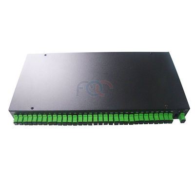 1650nm 1×32 PLC ফাইবার অপটিক স্প্লিটার র্যাক মাউন্ট LSZH জ্যাকেট