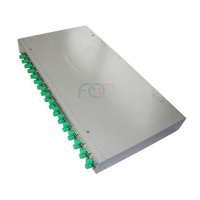 1650nm 1×32 PLC ফাইবার অপটিক স্প্লিটার র্যাক মাউন্ট LSZH জ্যাকেট