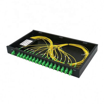 নিম্ন PDL 1260nm র্যাক মাউন্ট PLC স্প্লিটার 1 RU 19&quot; 1x16 SC APC