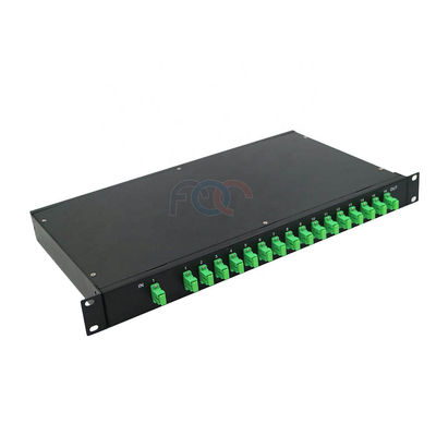 1x16 FTTH প্যাসিভ PLC স্প্লিটার 1 RU 19&quot; র্যাক মাউন্ট SC APC কম PDL