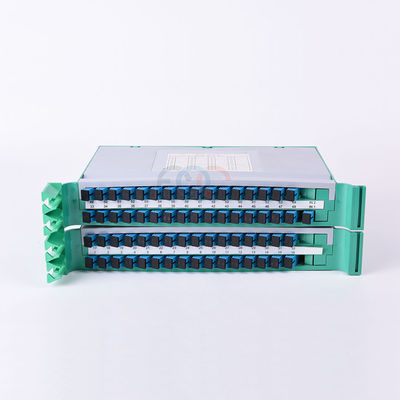 FTTH প্যালেট ফাইবার PLC স্প্লিটার 1650nm 19&quot; র্যাক মাউন্ট 1x64 SC UPC