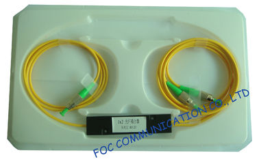 পিভিসি / LSZH জ্যাকেট ফাইবার অপটিক কেবল বিদারণ 1 x 2 FC / APC বিভিন্ন কাপলিং অনুপাত