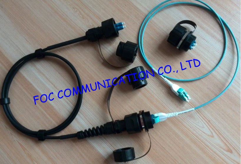টেকসই 8 কোর OM3 10G ফাইবার অপটিক প্যাচ কর্ড FTTA জন্য, রাসায়নিক প্রতিরোধের