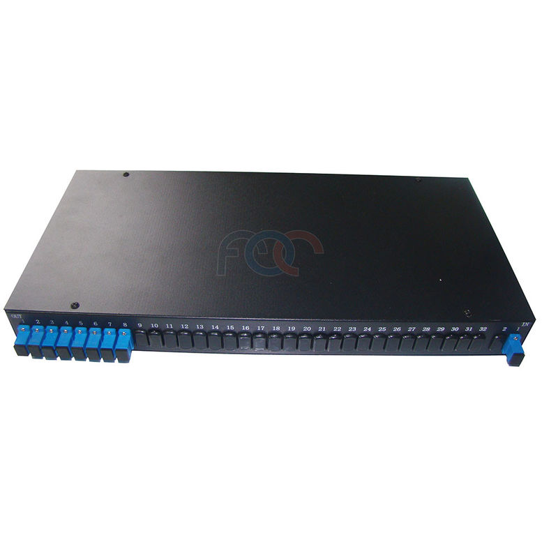 FTTH প্যাসিভ অপটিক্যাল নেটওয়ার্কের জন্য FC UPC 1x8 Rack Mount Plc স্প্লিটার