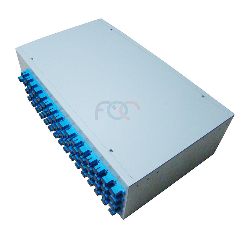 PON নেটওয়ার্কের জন্য 19″ 1U ফাইবার Plc স্প্লিটার কম PDL প্যাসিভ অপটিক্যাল স্প্লিটার